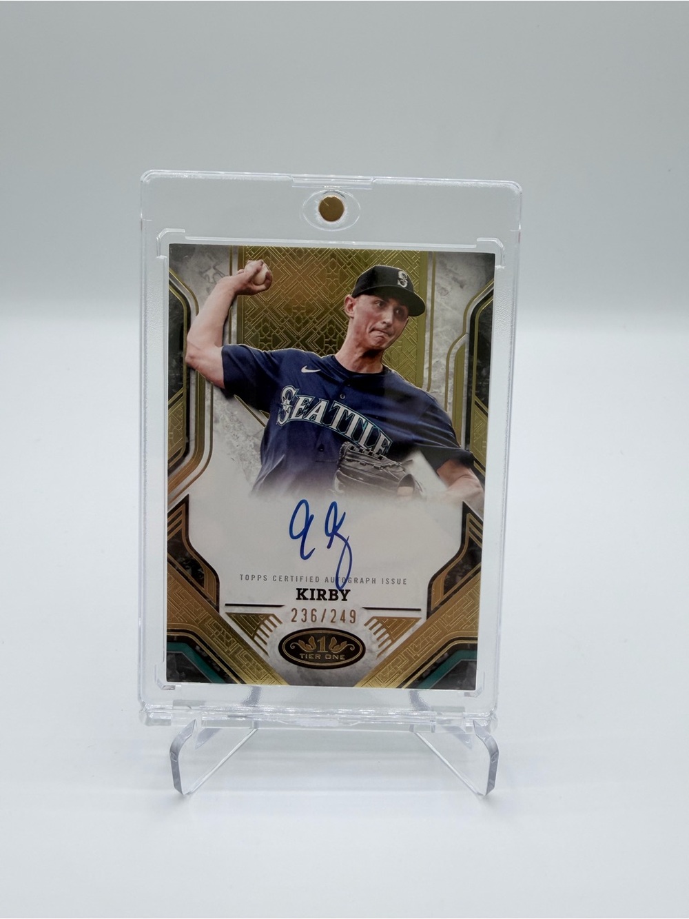 Topps Kirby Autograph Baseball Card - Blue and Gold Accents